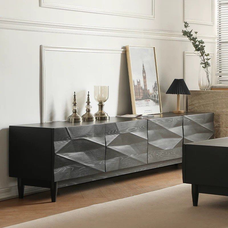 RICKIN Modern Solid Wood TV Console