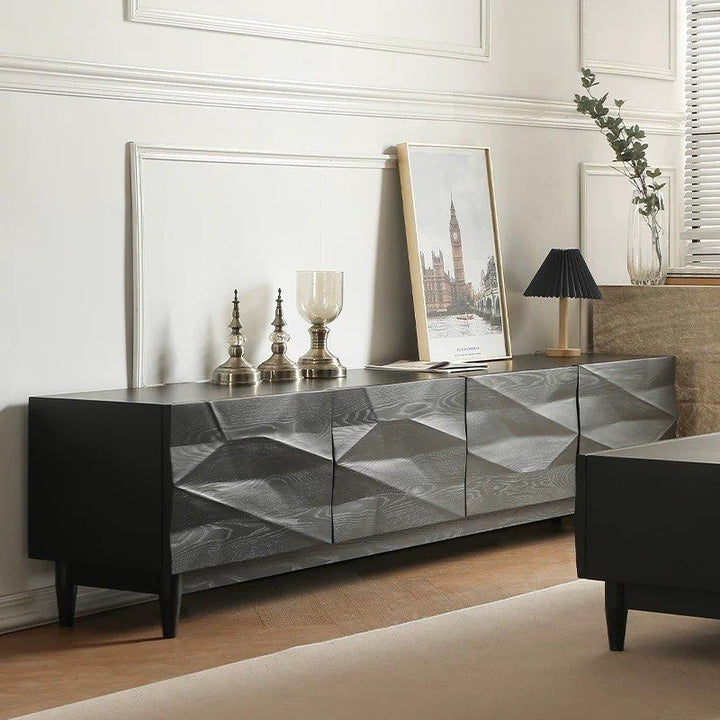 RICKIN Modern Solid Wood TV Console