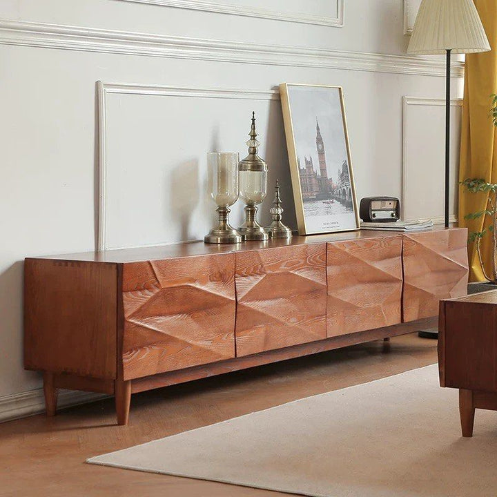 RICKIN Modern Solid Wood TV Console