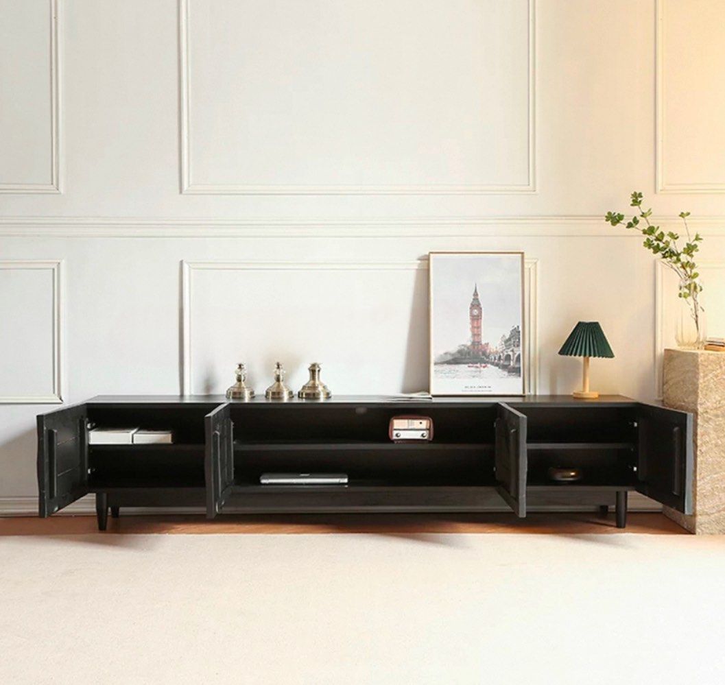 RICKIN Modern Solid Wood TV Console