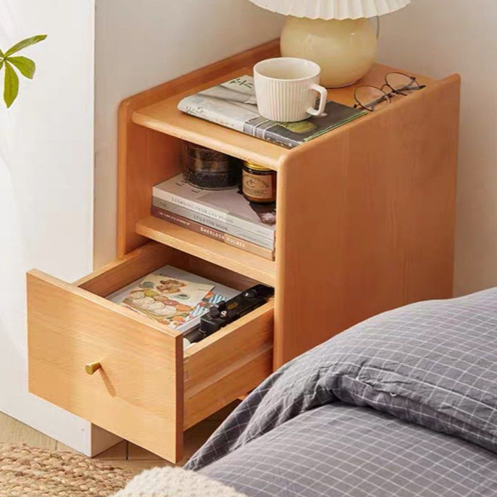 RIDJER Modern Solid Wood Bedside Table