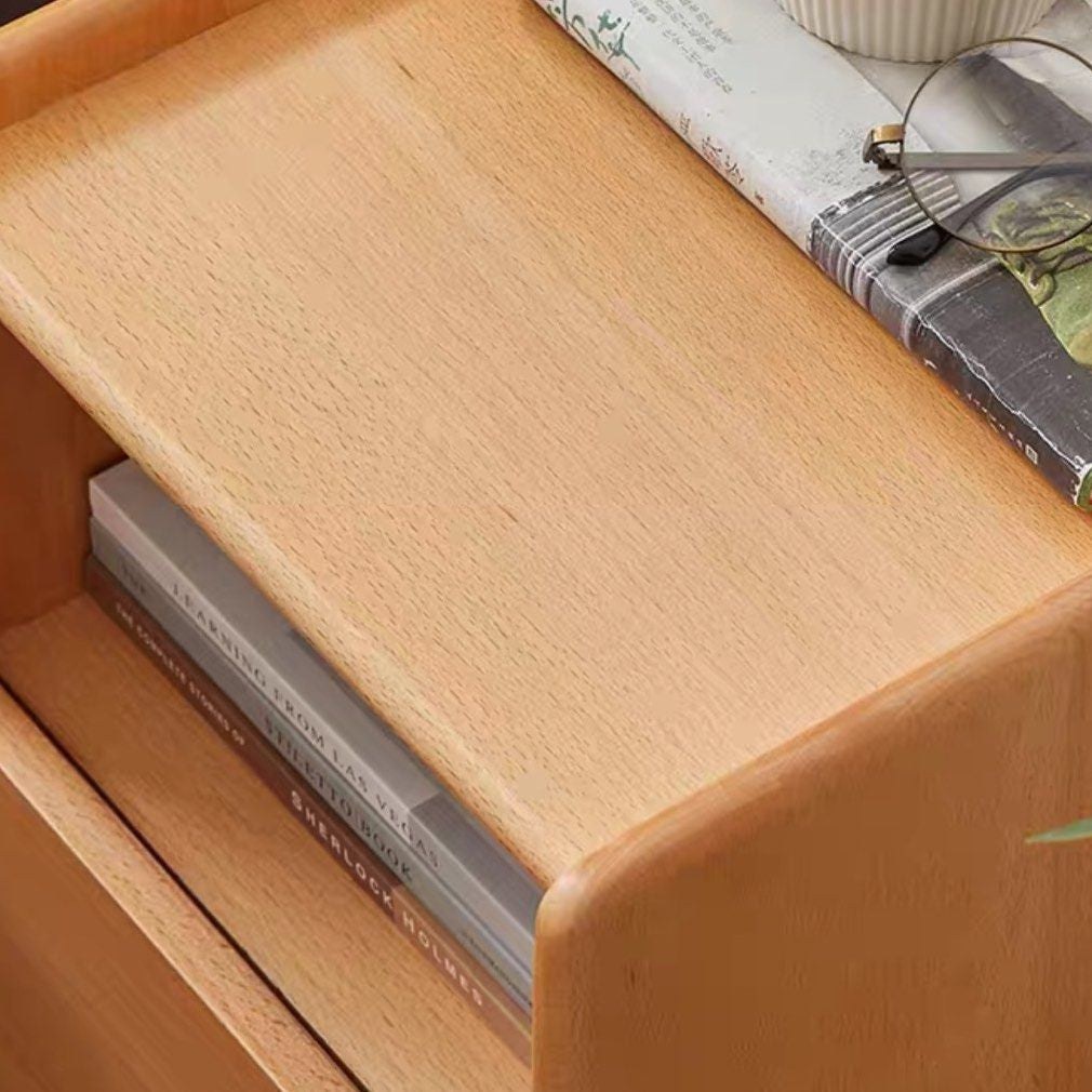 RIDJER Modern Solid Wood Bedside Table