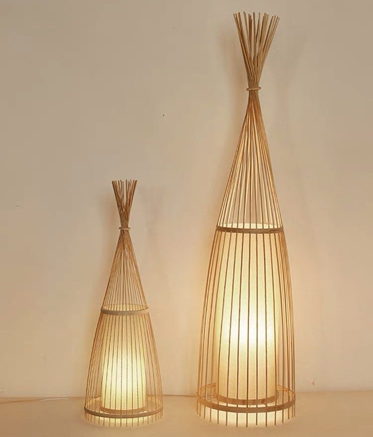 RION Oriental Bamboo Floor Lamp