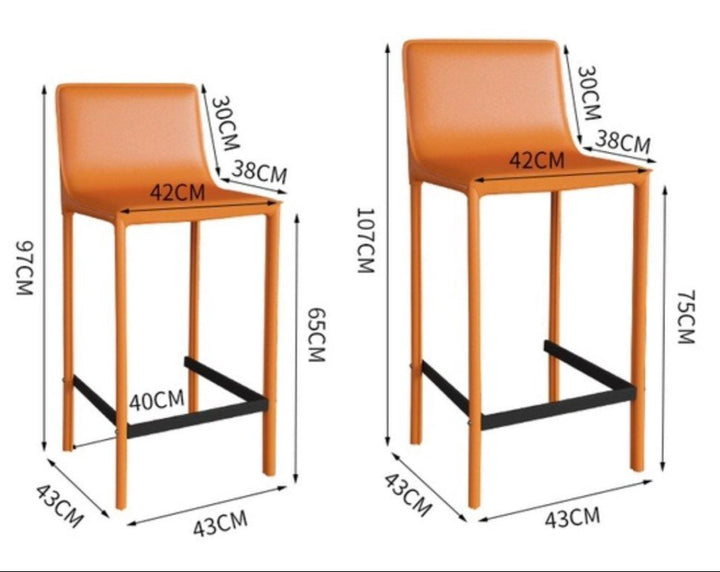 KAEL Modern Leather Bar Stool
