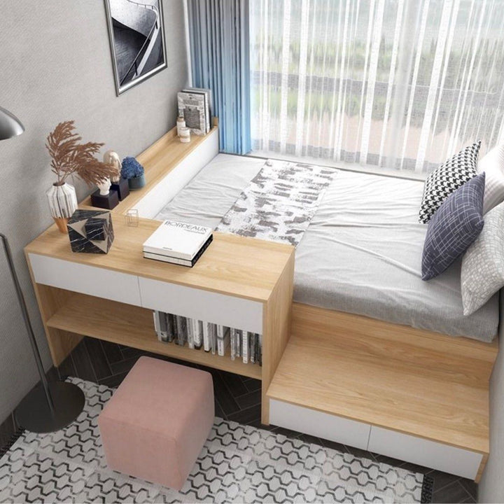 RIVERA Modern Storage Bed & Study Table