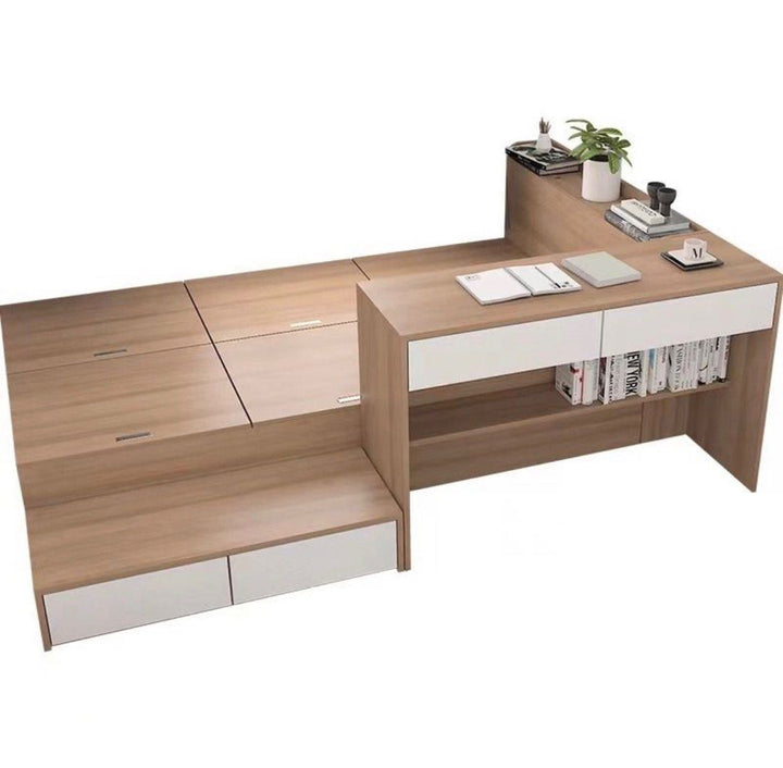RIVERA Modern Storage Bed & Study Table