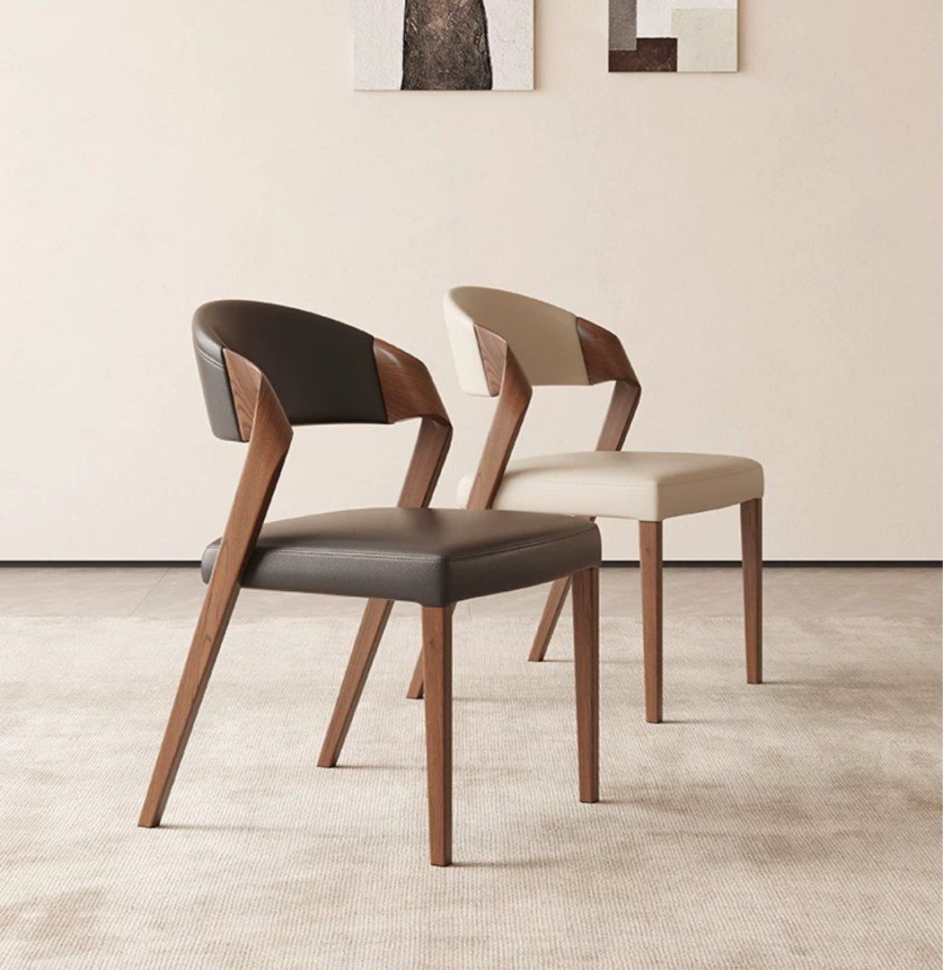 BRAUN Modern Leather Dining Chair