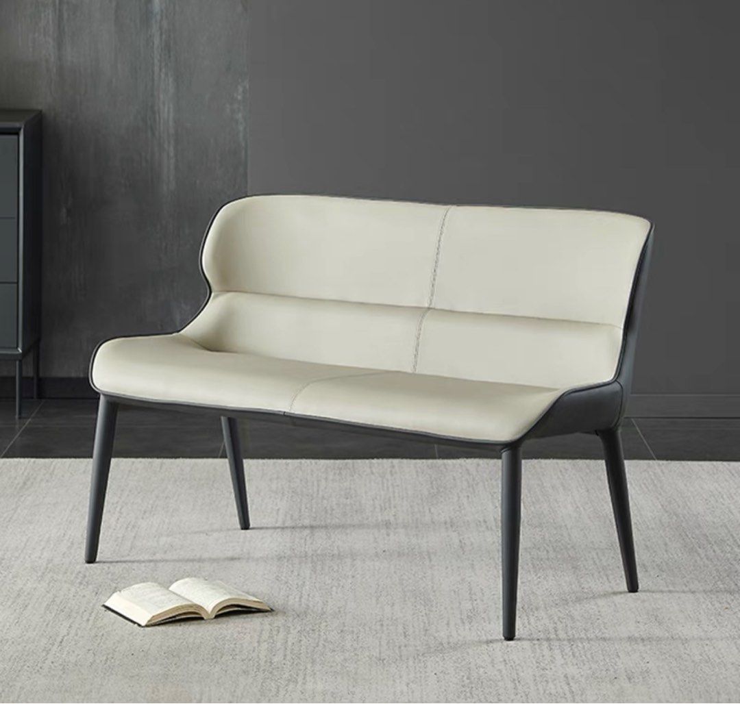 ZURIEL Modern Leather Dining Bench