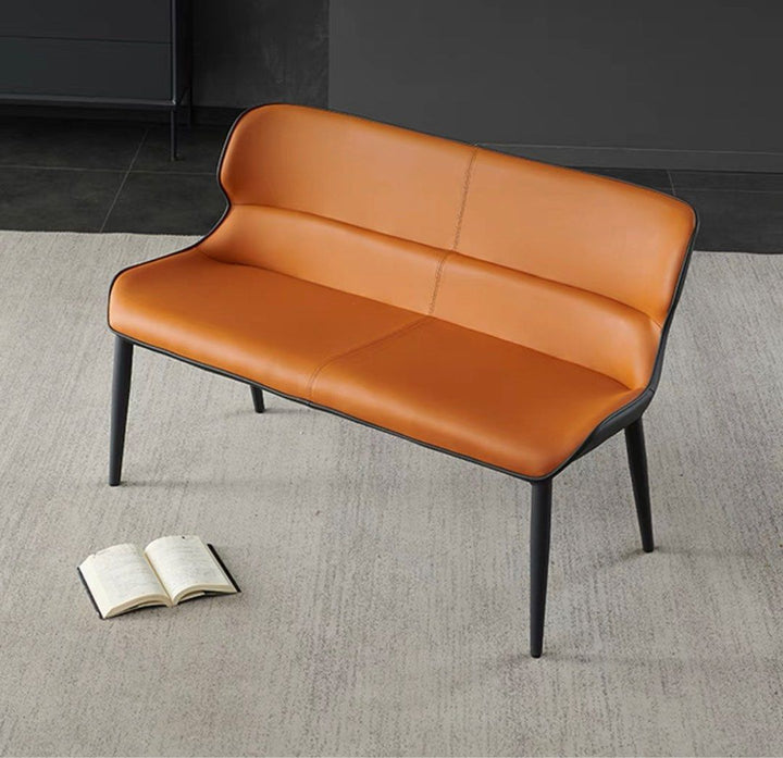 ZURIEL Modern Leather Dining Bench