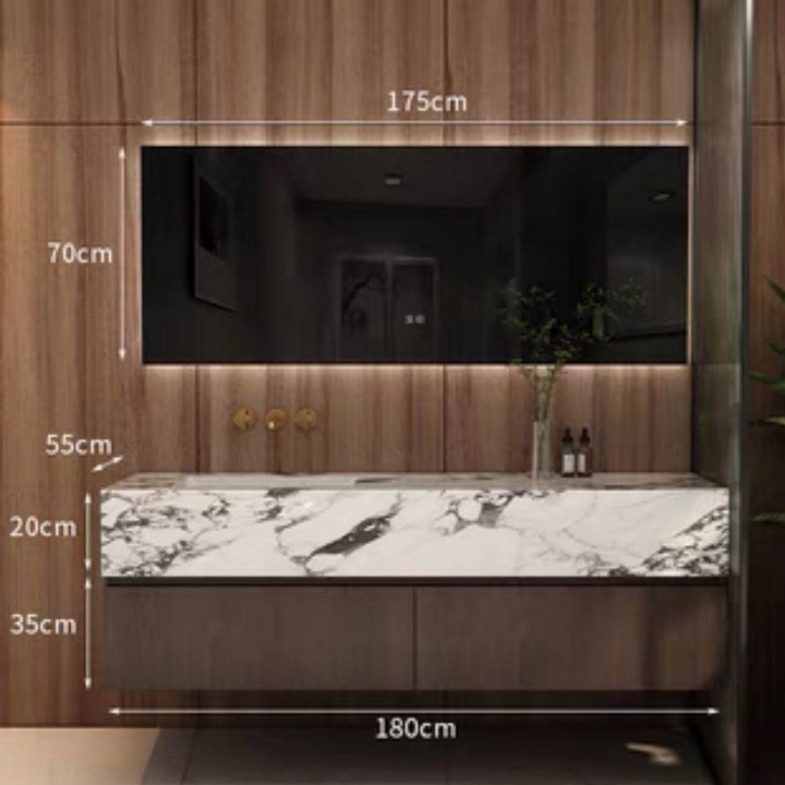 RONSON Modern Marble Bathroom Vanity Set