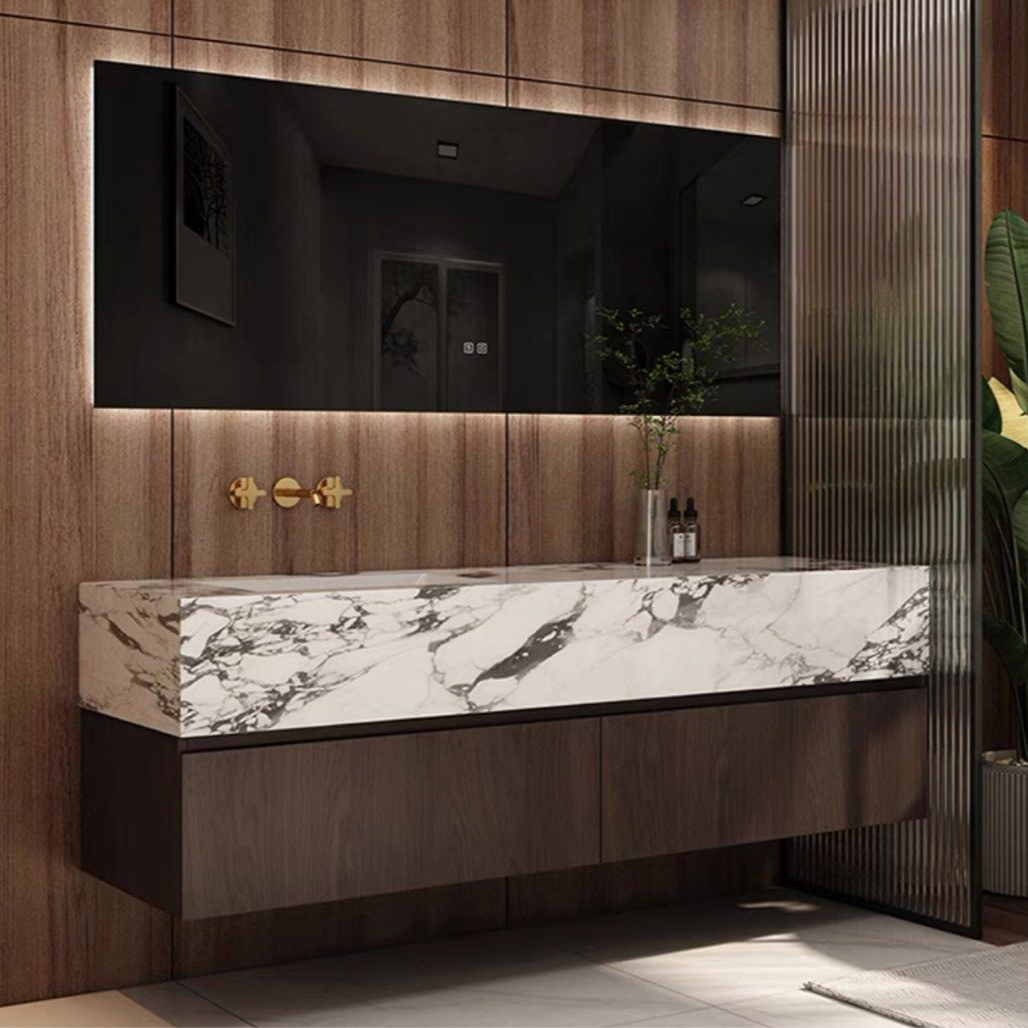 RONSON Modern Marble Bathroom Vanity Set