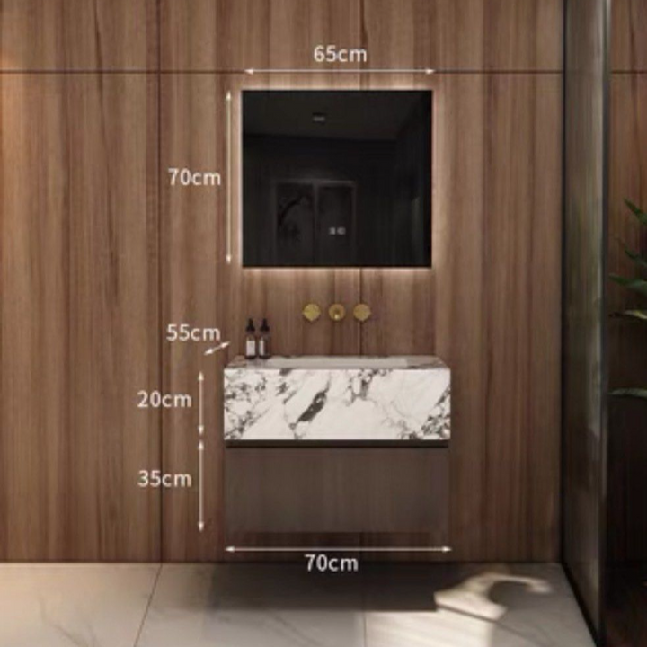 RONSON Modern Marble Bathroom Vanity Set