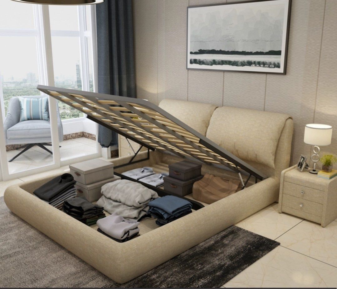 ROSJE Modern Ergonomic Fabric Bedframe