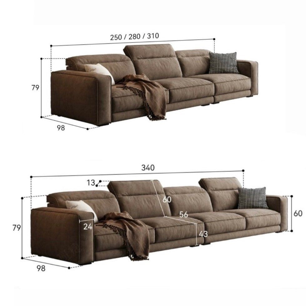 TREVORA Modern Scratch Proof Fabric Sofa