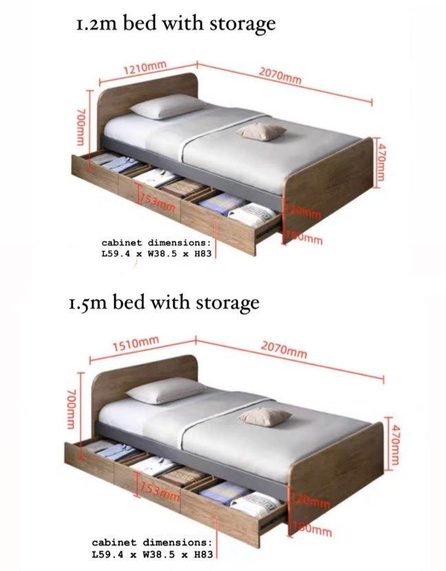 ROUCE Bedframe With Storage