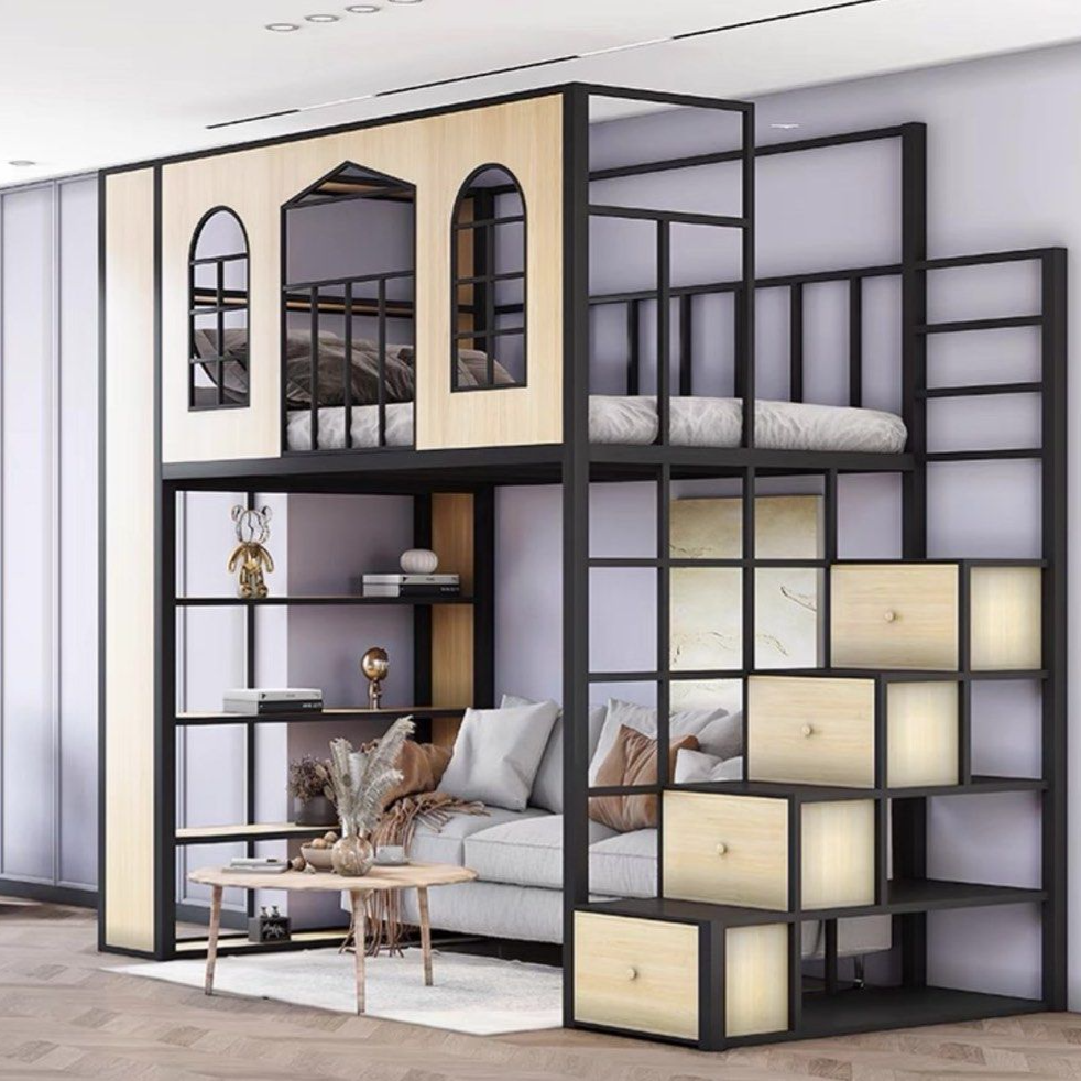 ROZI Modern Industrial Loft Bed