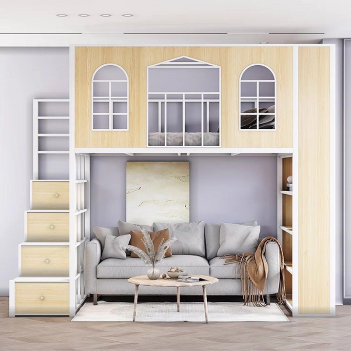 ROZI Modern Industrial Loft Bed