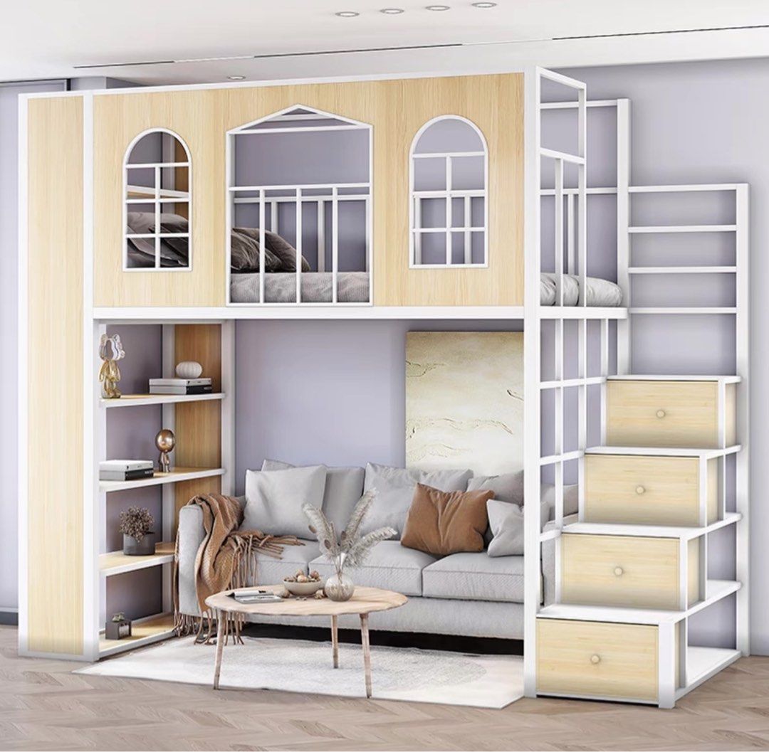 ROZI Modern Industrial Loft Bed