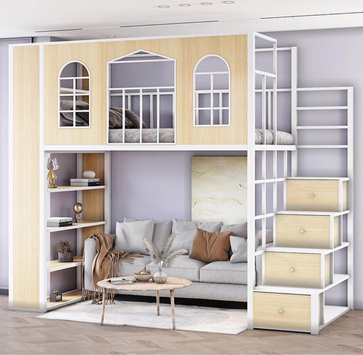 ROZI Modern Industrial Loft Bed