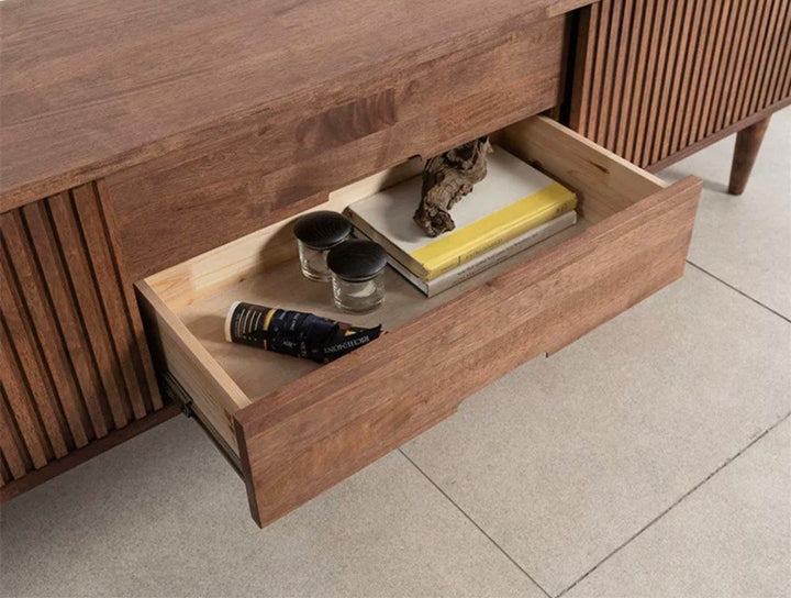 KEEVE Rustic Wood TV Console
