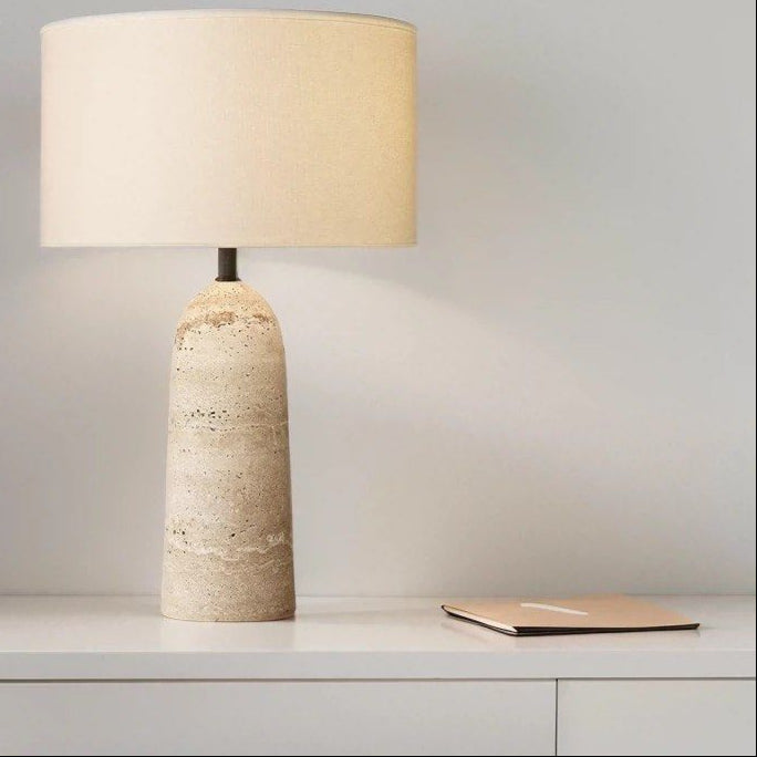 RUSS Modern Travertine Table Lamp