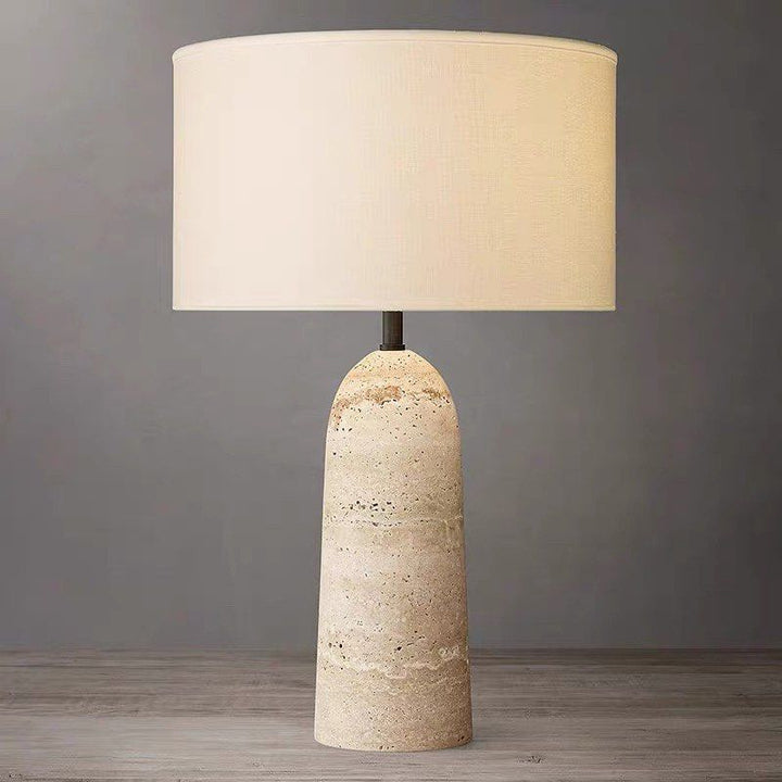 RUSS Modern Travertine Table Lamp