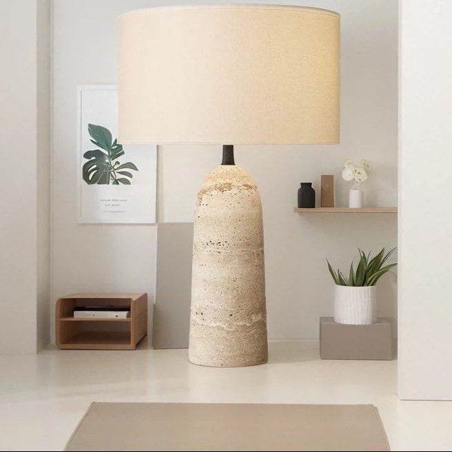 RUSS Modern Travertine Table Lamp