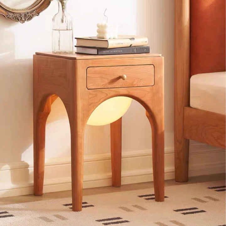 RUSS Scandinavian Solid Wood Bedside Table