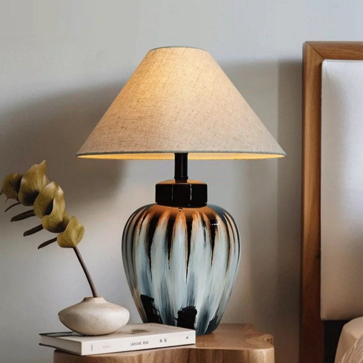 RYDA Japandi Ceramic Table Lamp