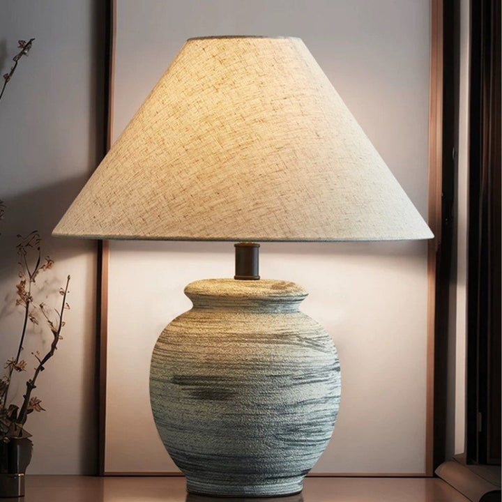 RYDA Japandi Ceramic Table Lamp