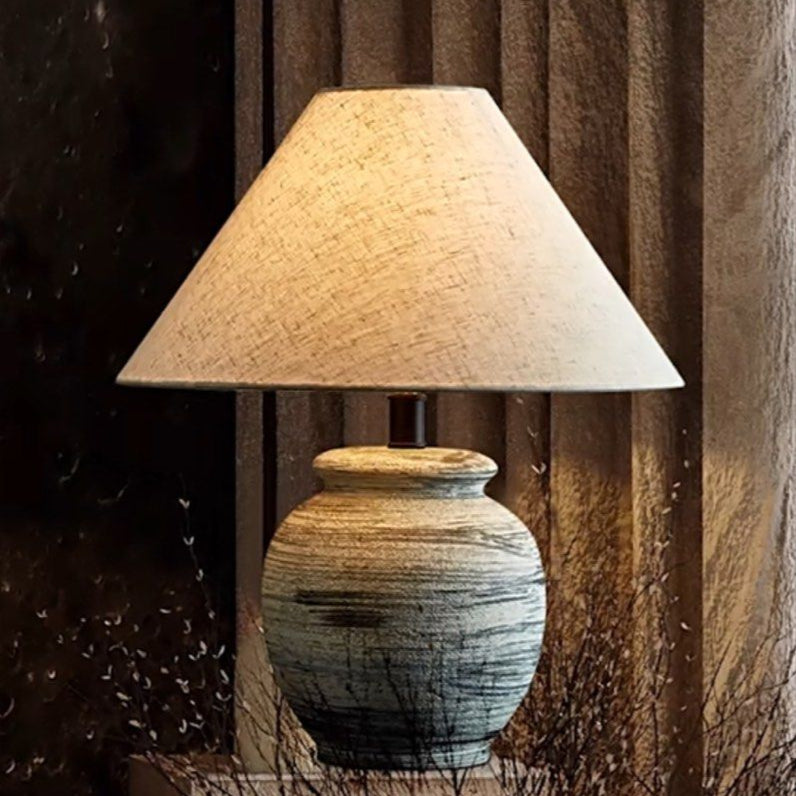 RYDA Japandi Ceramic Table Lamp