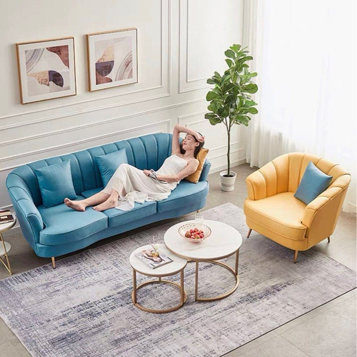 ODAVELLE Victorian Velvet Sofa