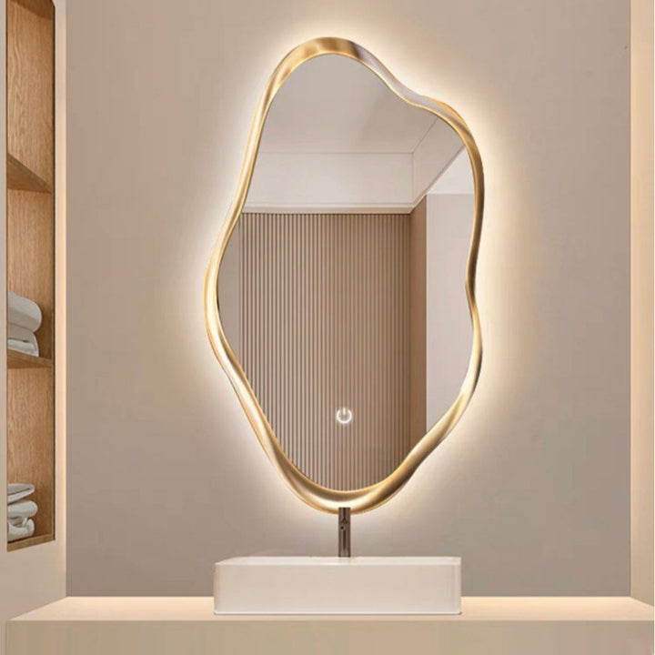 SAINT Luxury Gold LED Wall Mirror