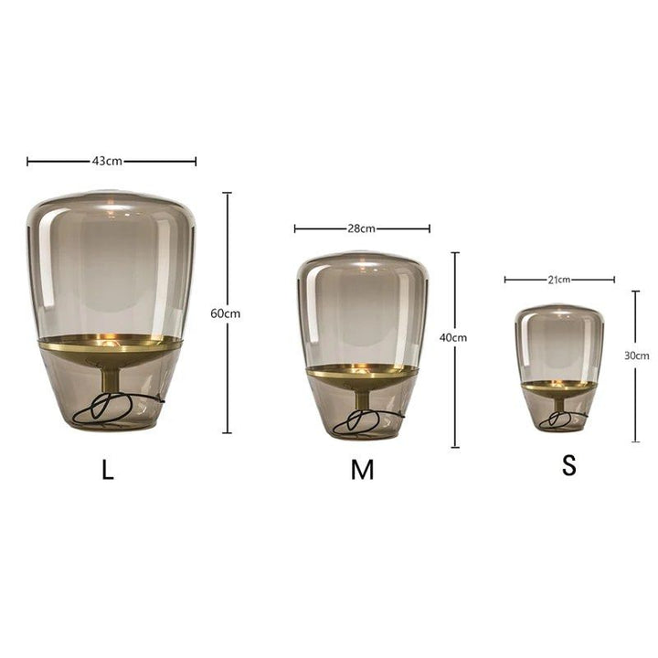 SANJOE Glass Shade Table Lamp