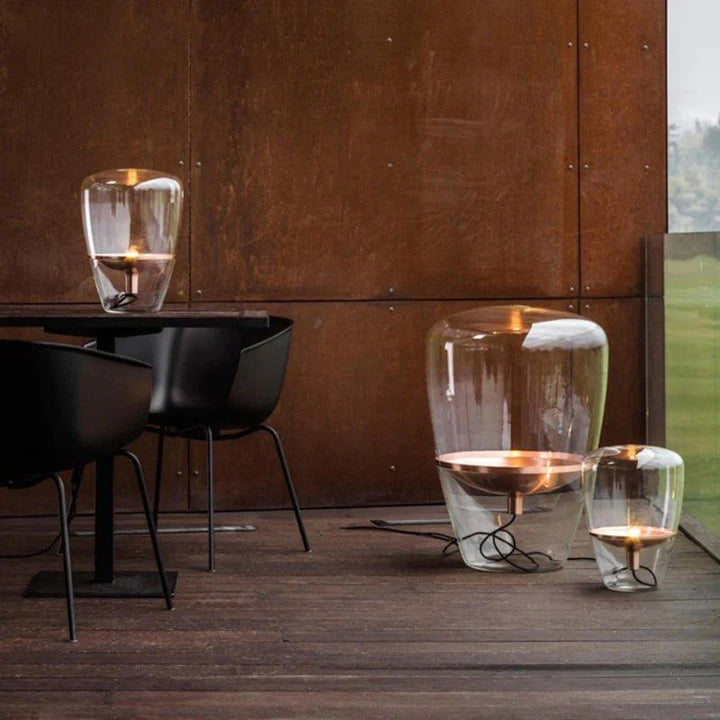 SANJOE Glass Shade Table Lamp