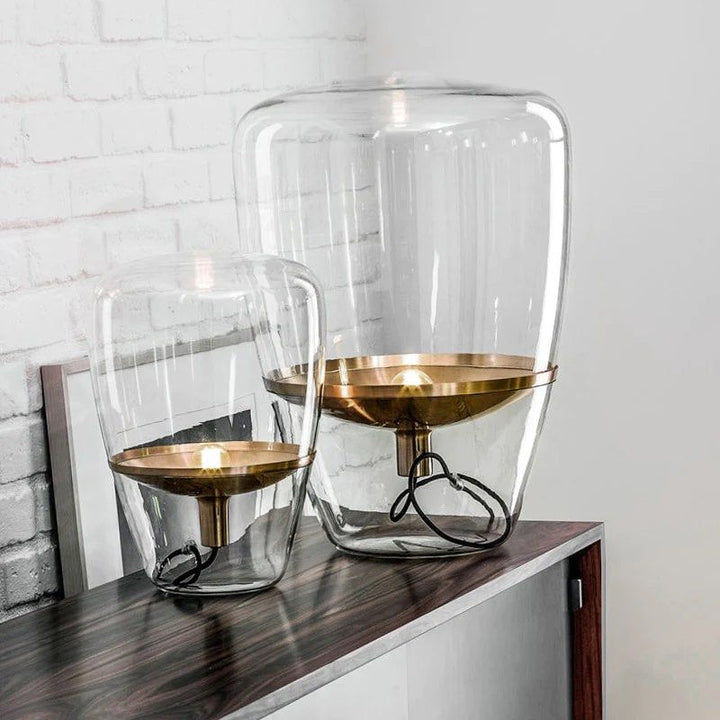 SANJOE Glass Shade Table Lamp