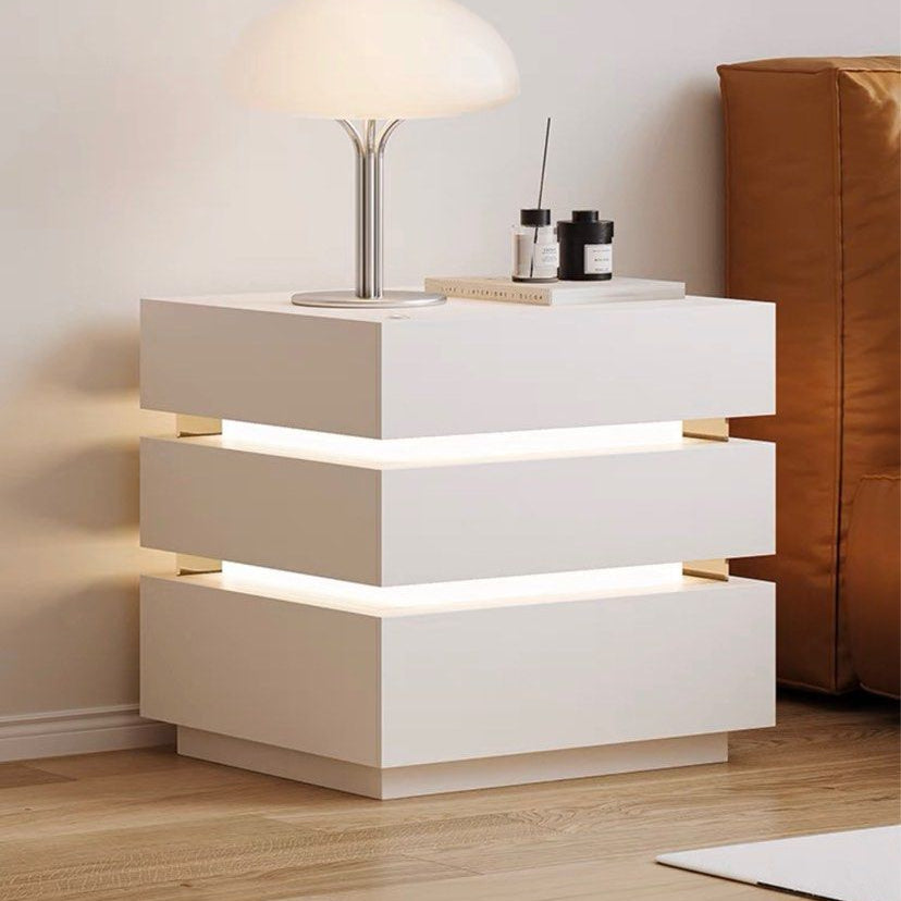SANZEN Modern LED Bedside Table