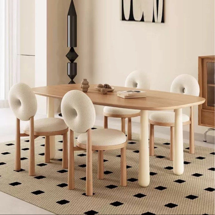 DHRUVA Japandi Solid Wood Dining Table