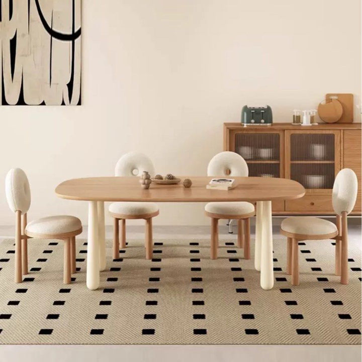 DHRUVA Japandi Solid Wood Dining Table