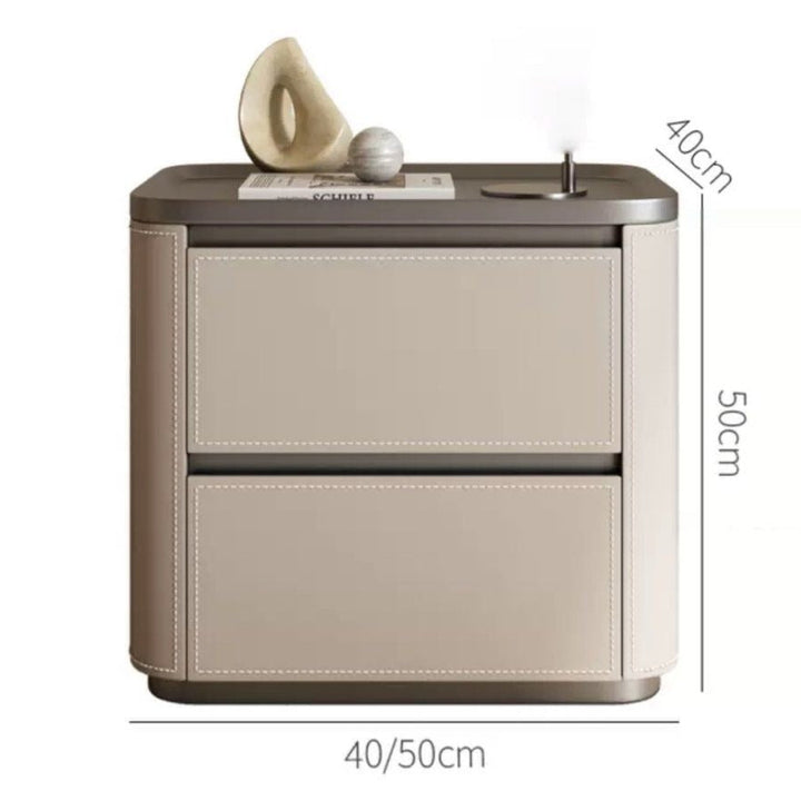 LECTER Modern Leather Side Table