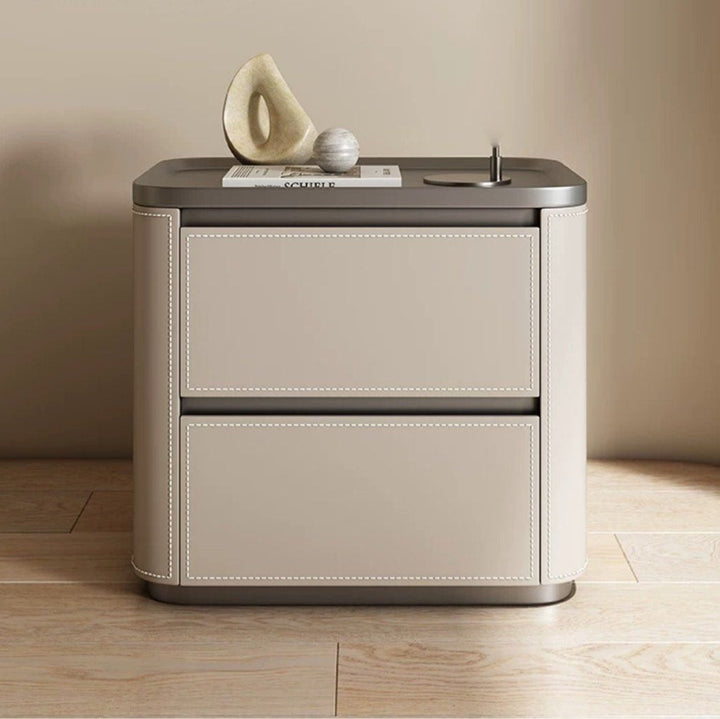 LECTER Modern Leather Side Table