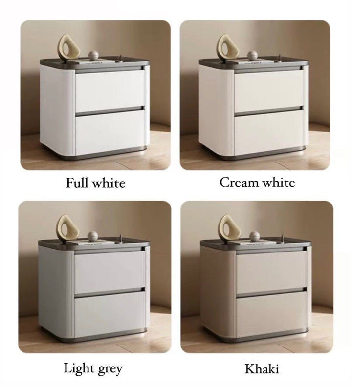 LECTER Modern Leather Side Table