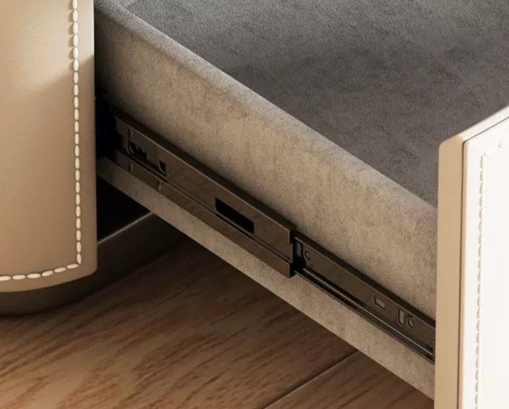 LECTER Modern Leather Side Table