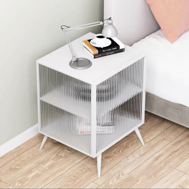 SECO Modern Glass Side Table / Cabinet