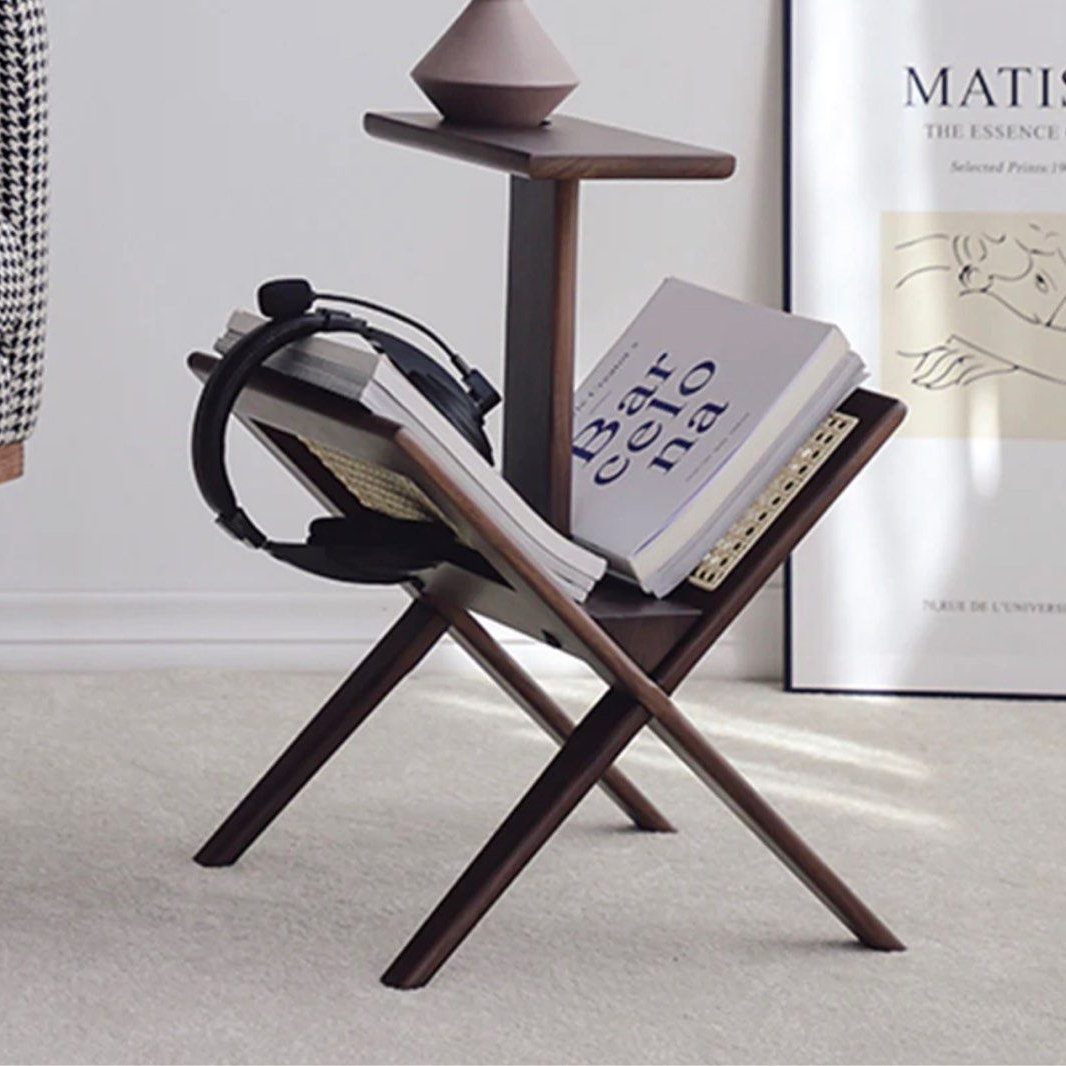 RAMOS End Table with Mini Bookcase