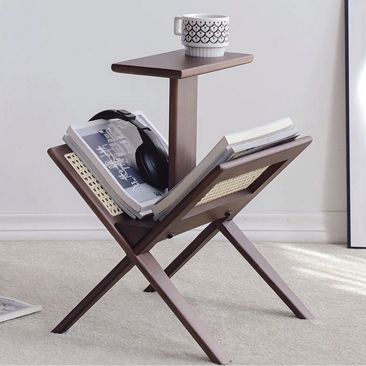 RAMOS End Table with Mini Bookcase