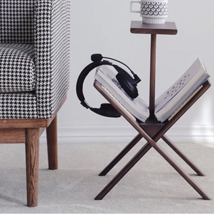 RAMOS End Table with Mini Bookcase