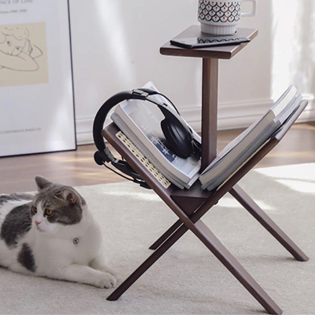 RAMOS End Table with Mini Bookcase