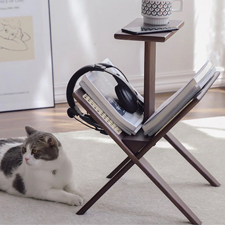 RAMOS End Table with Mini Bookcase