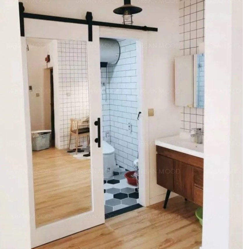 SELENA Rustic Sliding Mirror Door